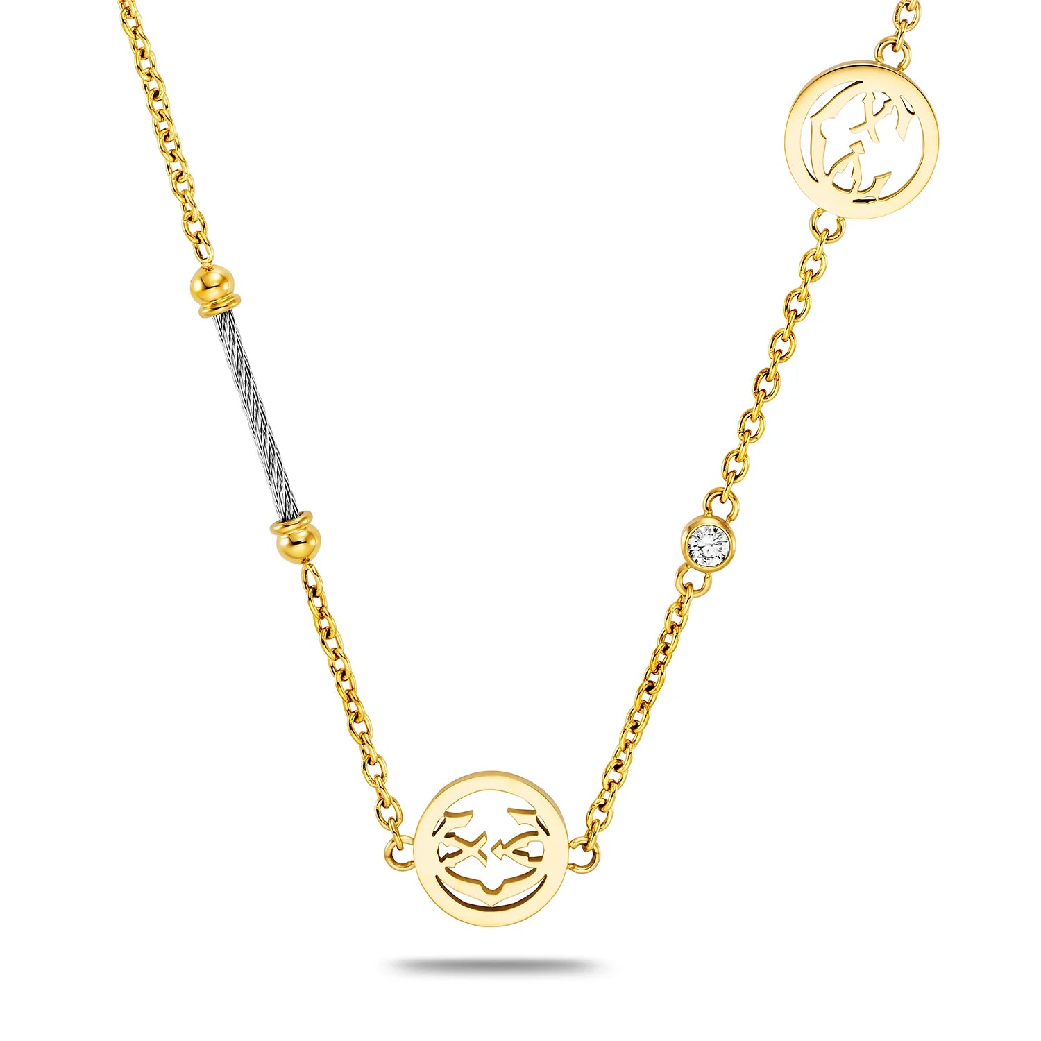 الشعار C مع MOP_ Yellow Gold