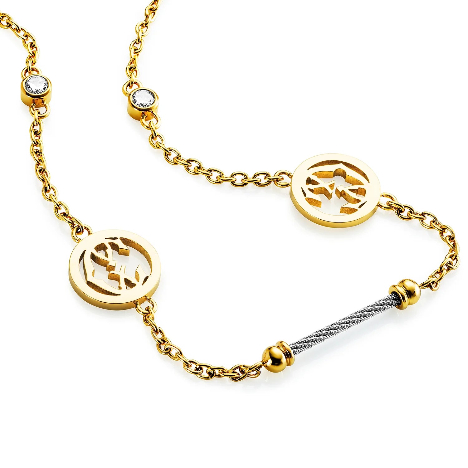 الشعار C مع MOP_ Yellow Gold