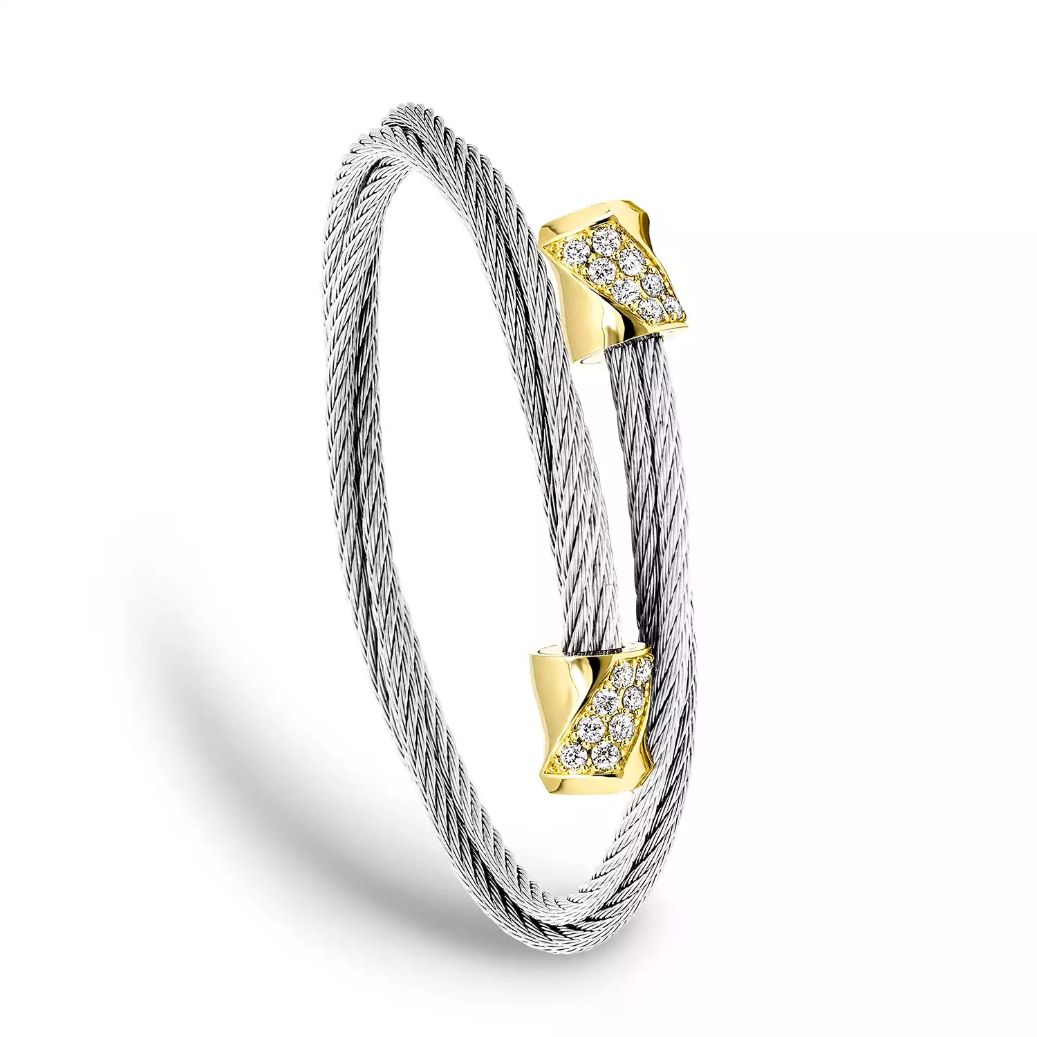 فولاذ_ذهب عيار 18 قيراط مع 16 ماسة 0.67 قيراط