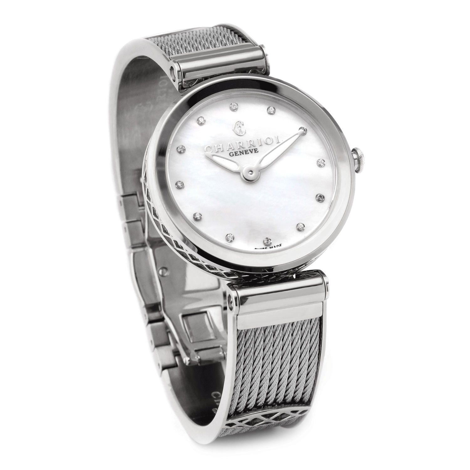 FOREVER، 32 مم، عيار كوارتز، عيار كوارتز، سوار من الفولاذ، سوار من الفولاذ، سوار من الفولاذ - © 2024 Charriol - ساعة