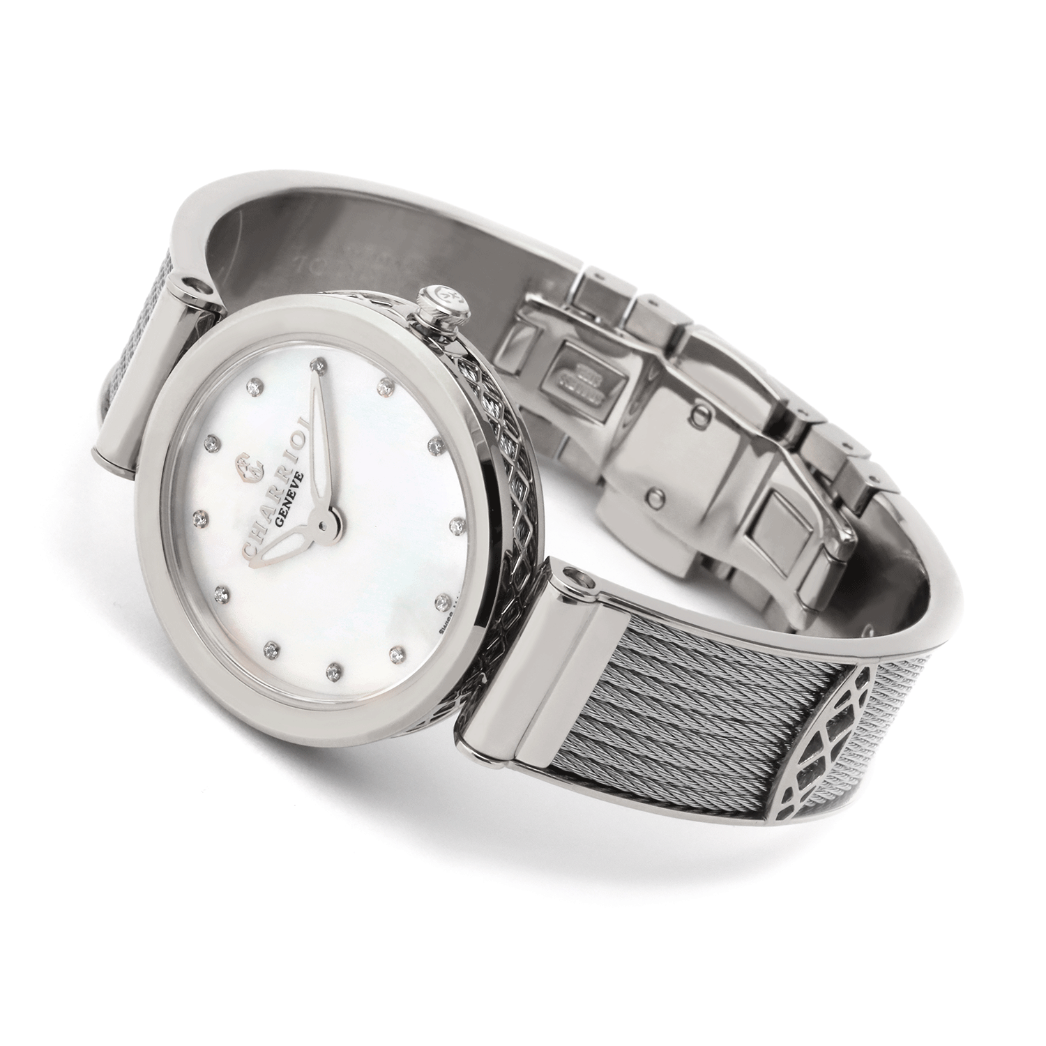 FOREVER، 32 مم، عيار كوارتز، عيار كوارتز، سوار من الفولاذ، سوار من الفولاذ، سوار من الفولاذ - © 2024 Charriol - ساعة