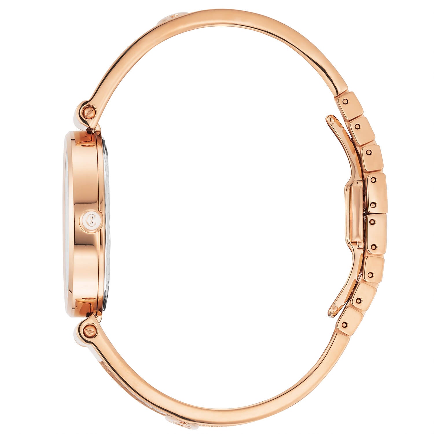 FOREVER ساعتك، عيار 32 مم، عيار كوارتز، عيار كوارتز، مينا ب 12 حجر لؤلؤ، حزام من الذهب الوردي المطلي بالورنيش، سوار من الفولاذ - Charriol جنيف - ساعة يد - جنيف