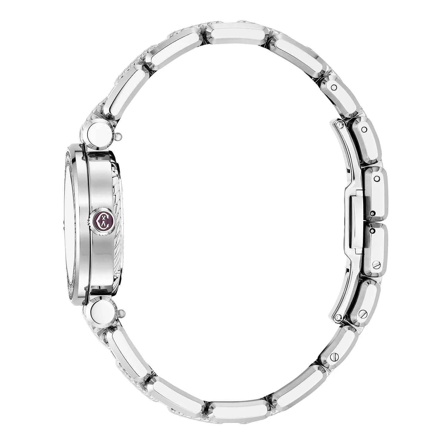 NAVIGATOR CRUISEعيار 28 ملم، عيار كوارتز من حجر القمر مطبوع عليه 12 حجرًا مرصعًا بـ 12 حجرًا مرصعًا بـ 30 حجرًا مرصعًا بـ 6 مسامير، سوار معدني قابل للتبديل - © 2024 Charriol - ساعة