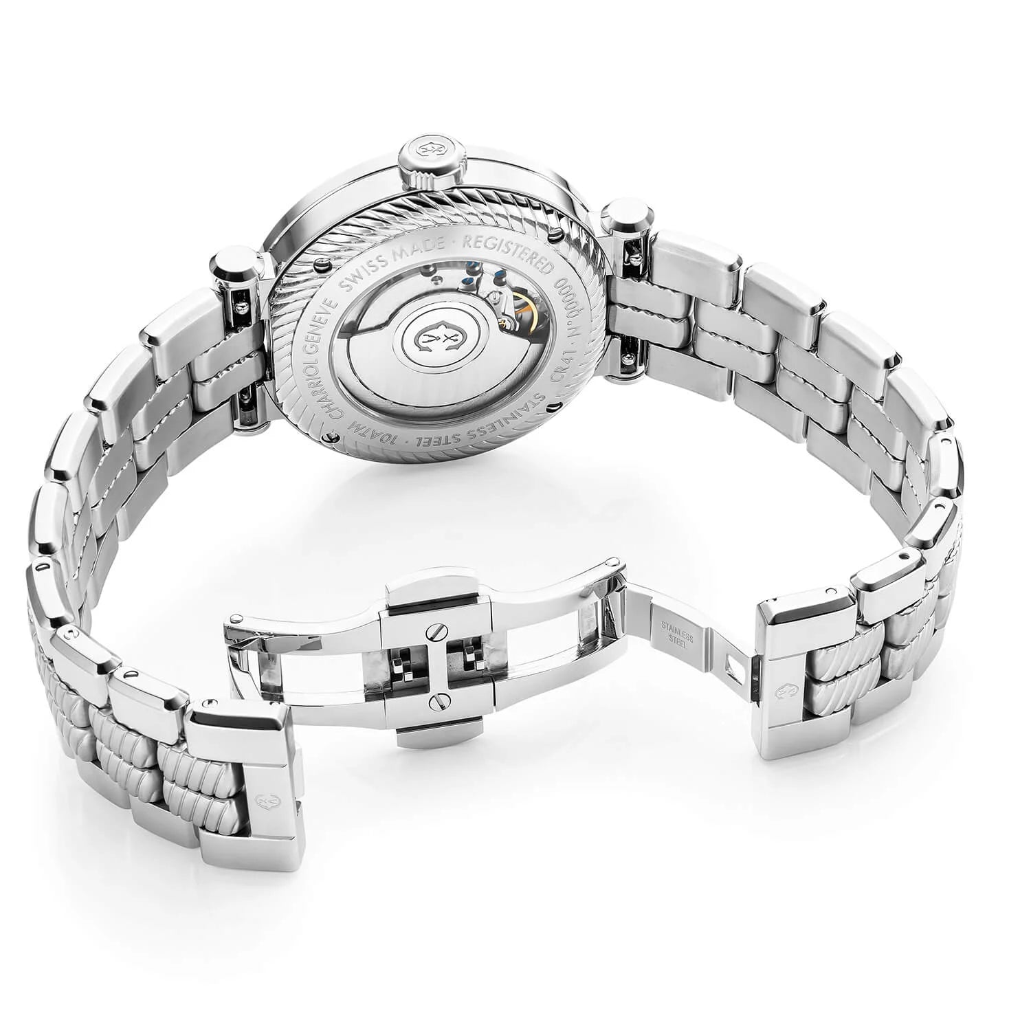 NAVIGATOR CRUISE, 41MM, AUTOMATIC CALIBRE, WHITE DIAL, "CHARRIOL CHARRIOL" BEZEL, STEEL INTERCHANGEABLE BRACELET - Charriol - Watch