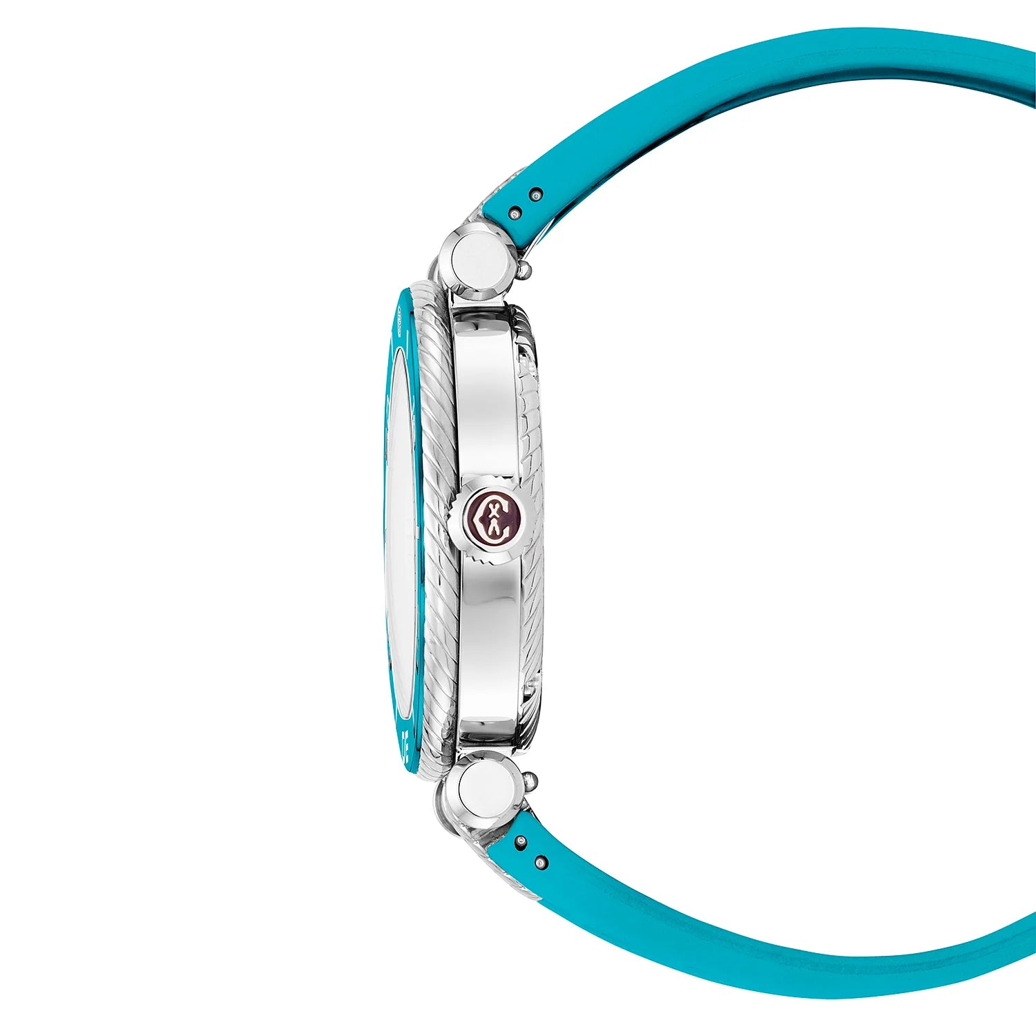 NAVIGATOR ساعة SURF، 36 مم، عيار أوتوماتيكي، مينا تركواز، حافة تركواز، سوار مطاطي تركوازي قابل للتبديل - Charriol جنيف - ساعة يد - جنيف