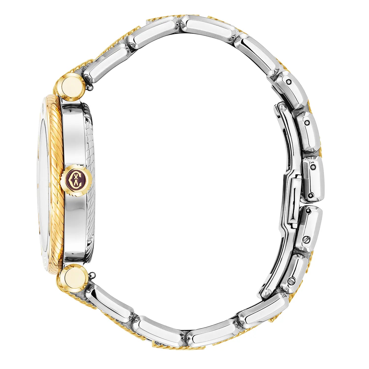 NAVIGATOR سرف، 36 مم، عيار أوتوماتيكي، مينا أبيض، إطار أبيض، سوار فولاذي ثنائي اللون قابل للتبديل - Charriol جنيف - ساعة يد - جنيف