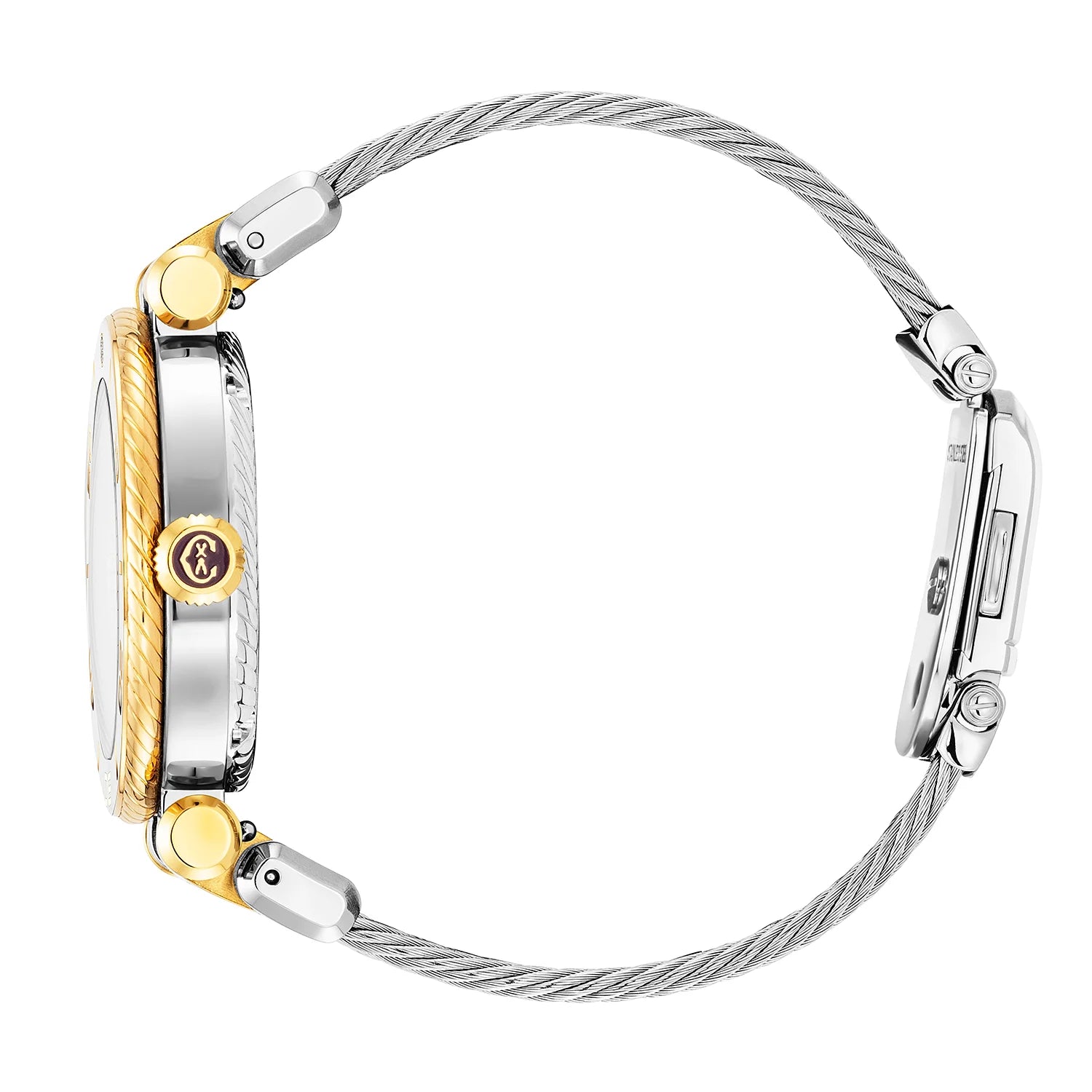 NAVIGATOR سرف، 36 مم، عيار أوتوماتيكي، مينا أبيض، حافة بيضاء، سوار فولاذي قابل للتبديل - Charriol جنيف - ساعة يد