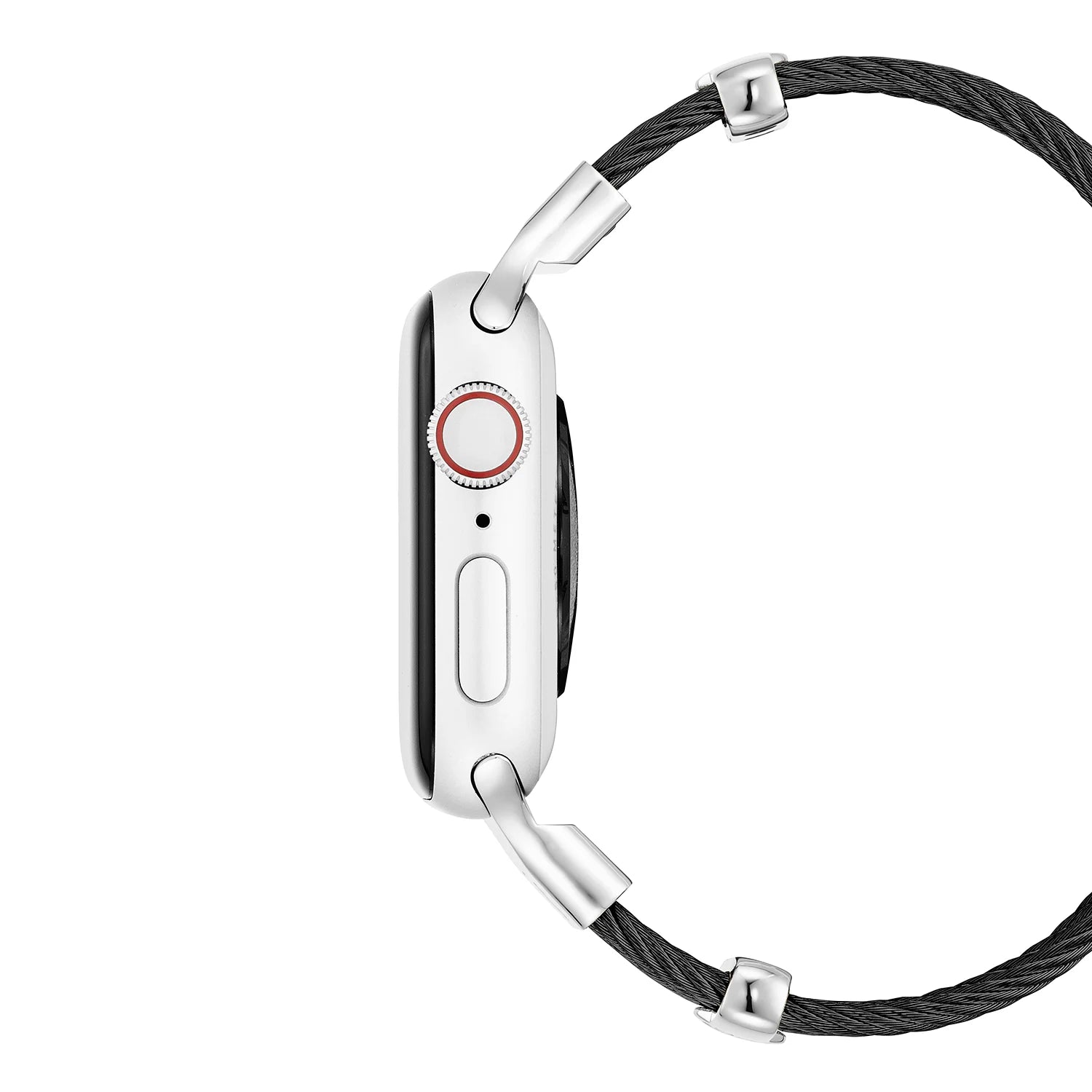 أسود مع ديكور_معصم_فولاذي_معصم 16 سم