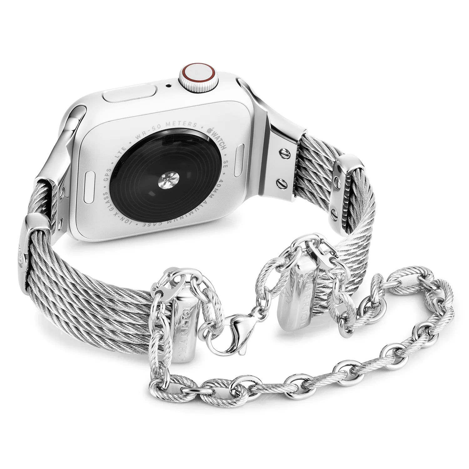 فولاذ مع ديكور فولاذي_معصم 18 سم