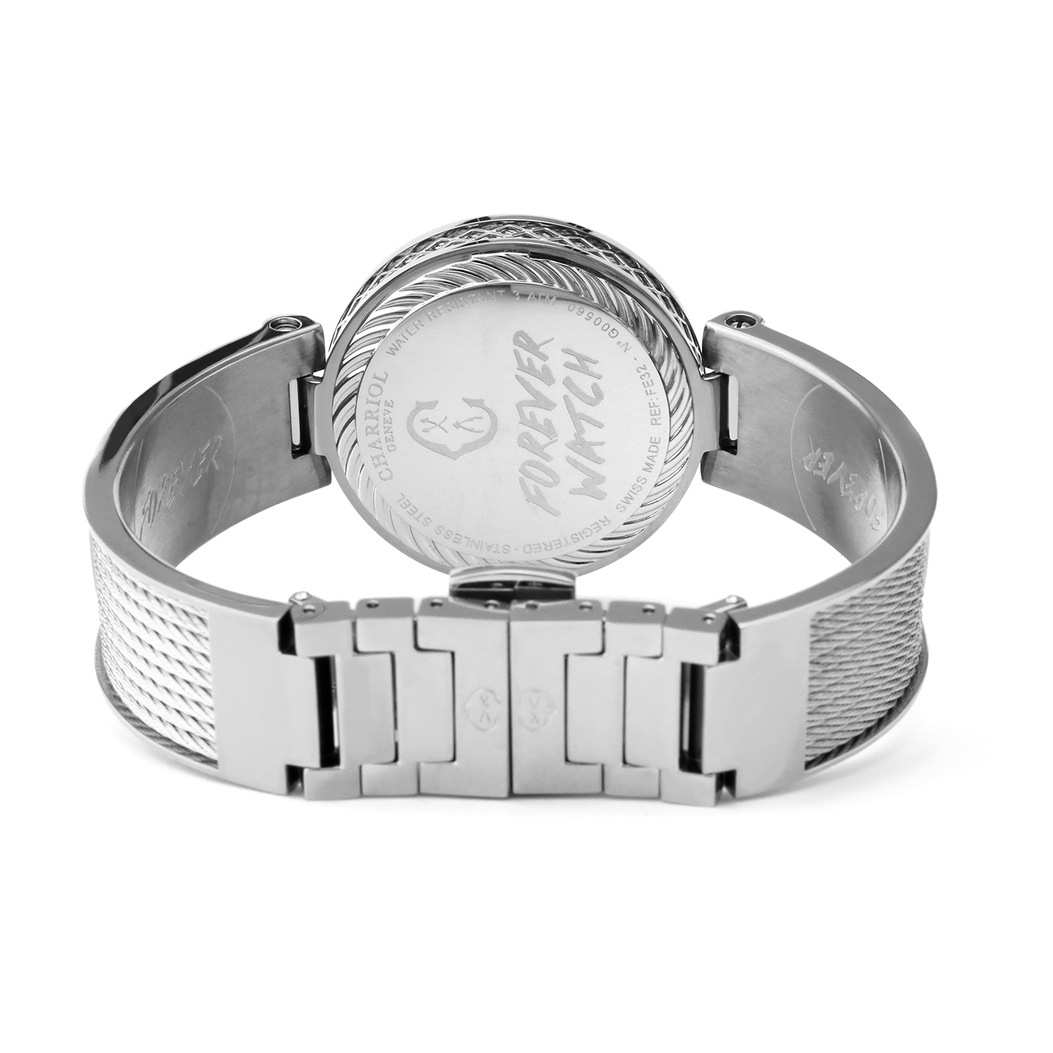 FOREVER، 32 مم، عيار كوارتز، عيار كوارتز، سوار من الفولاذ، سوار من الفولاذ، سوار من الفولاذ - © 2024 Charriol - ساعة