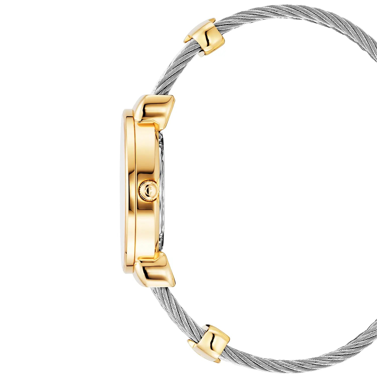 ST TROPEZ ساعة ICON، 30 مم، عيار كوارتز عيار 30 مم، مينا قلب من اللؤلؤ، حلية من اللؤلؤ مع 8 أحجار كريمة من الألماس، سوار من الفولاذ - Charriol جنيف - ساعة