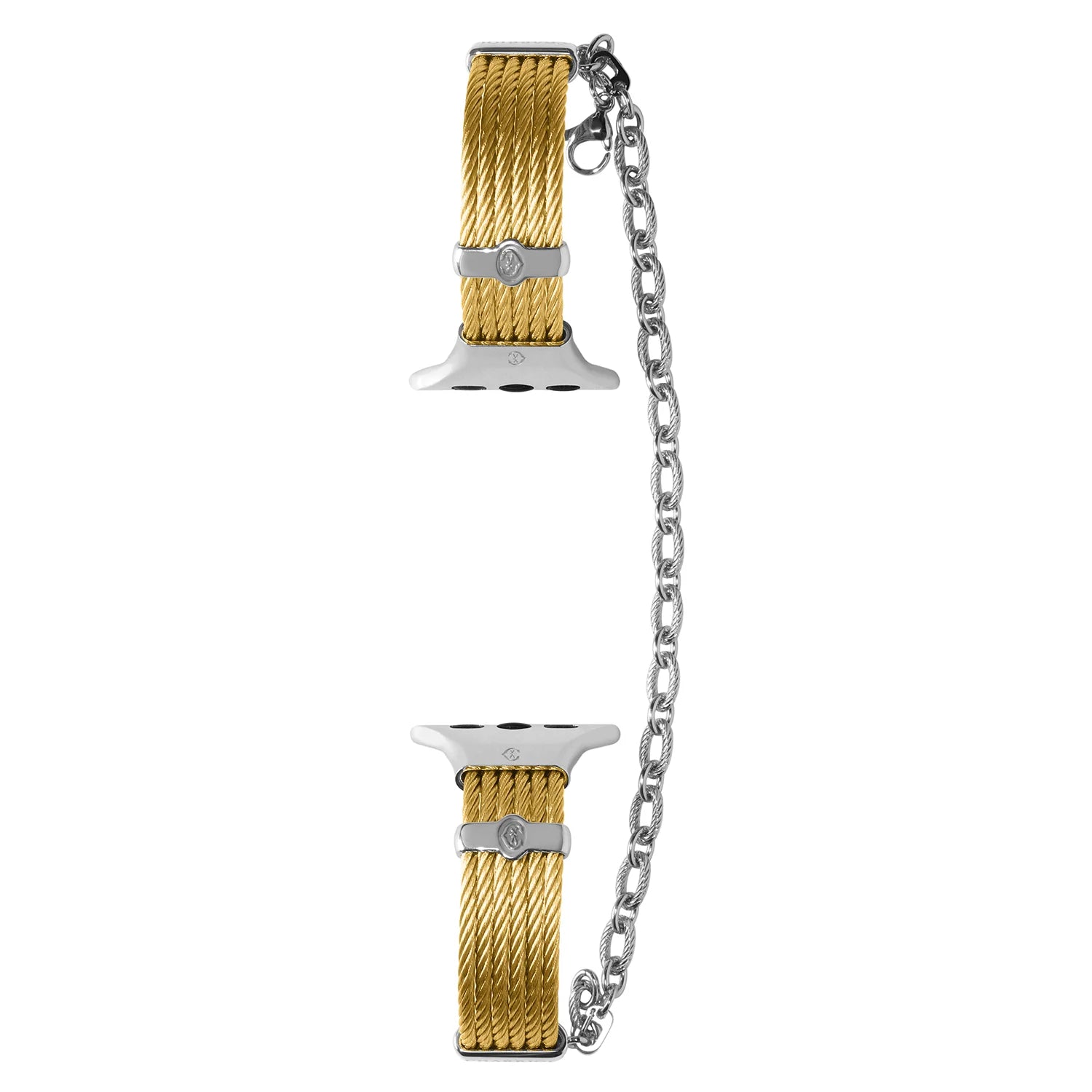 ذهبي أصفر مع ديكور_معصم_فولاذي_معصم 16 سم