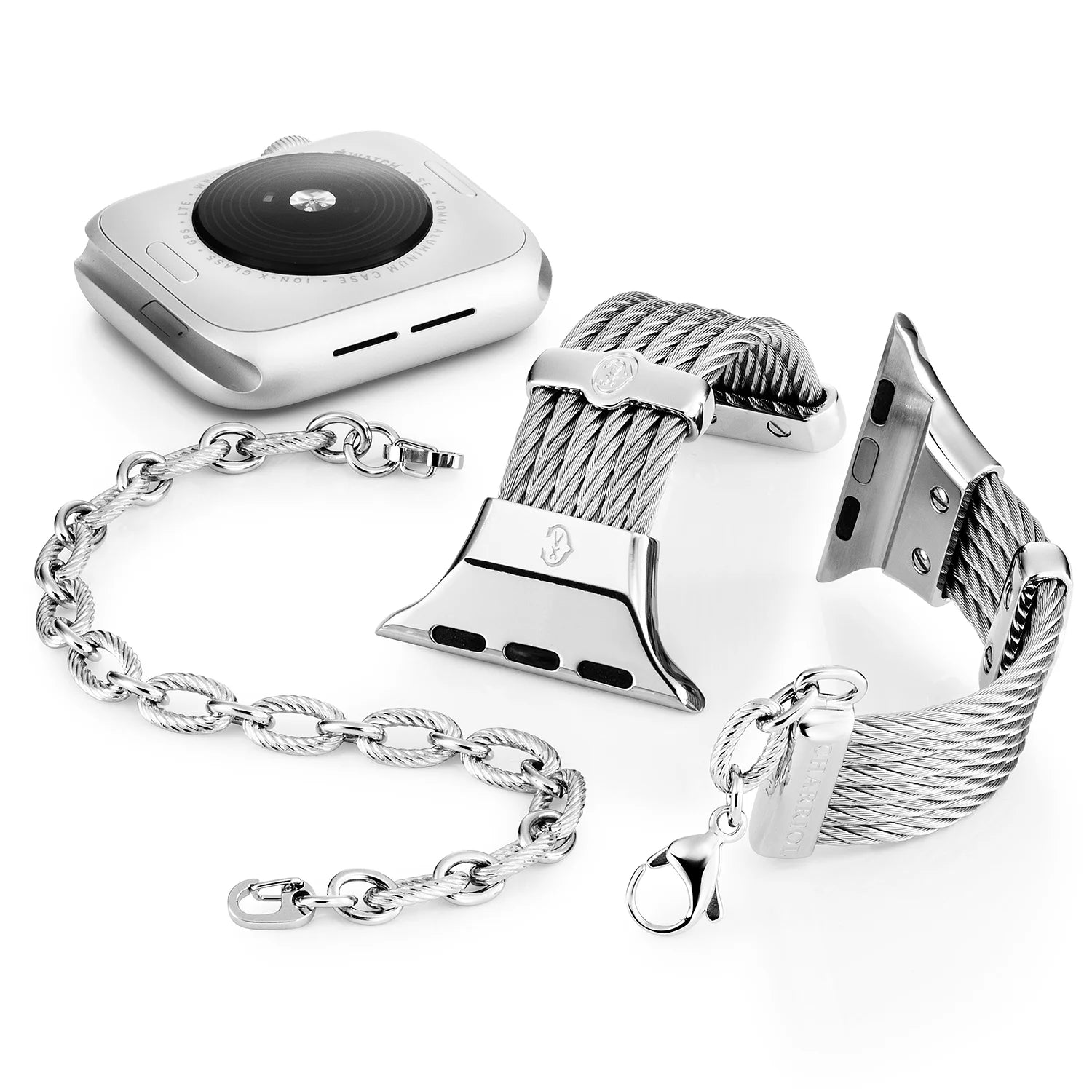 فولاذ مع ديكور فولاذي_معصم 16 سم