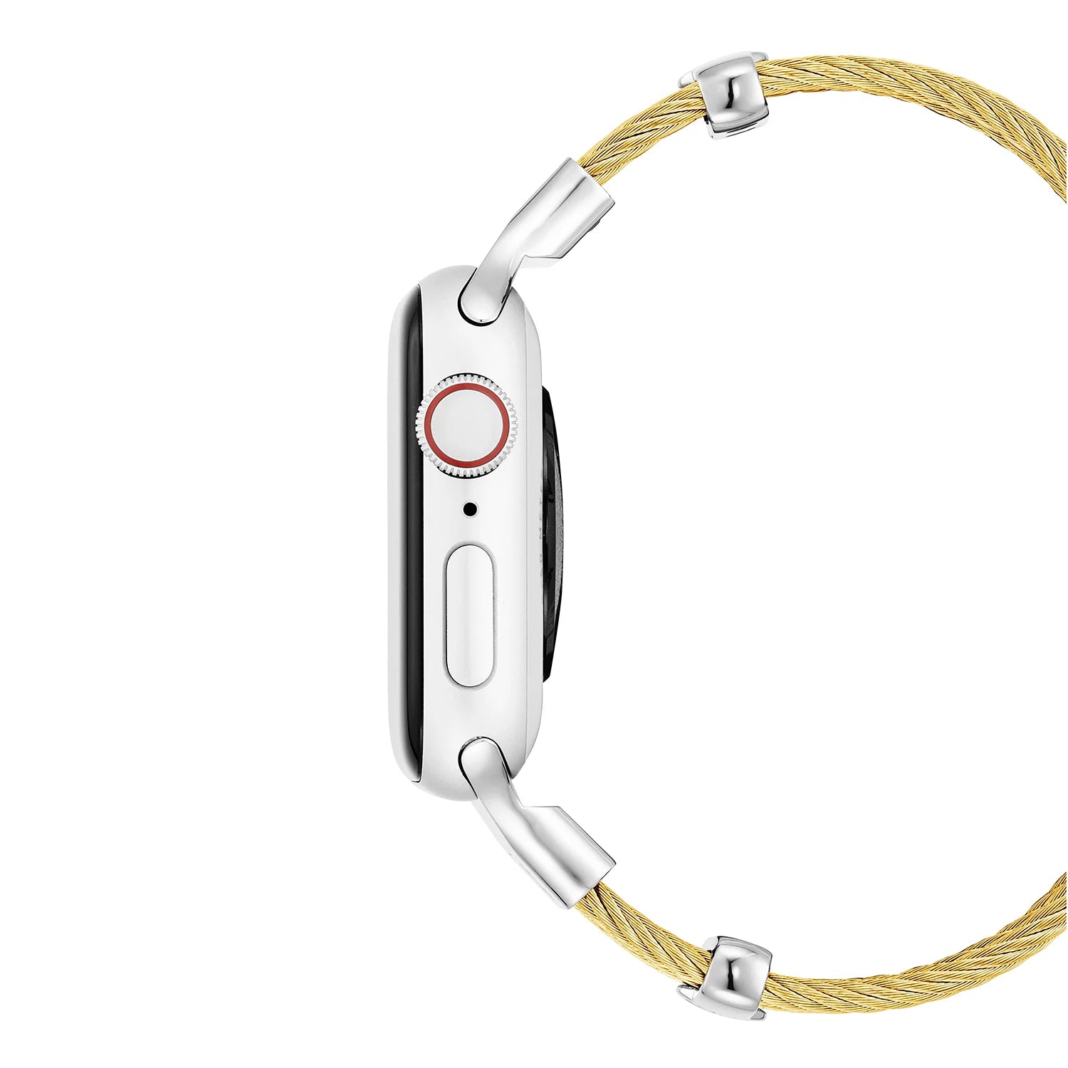 ذهبي أصفر مع ديكور_معصم_فولاذي_معصم 18 سم